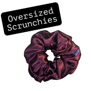 Oversized purple satin scrunchies hand crafted only $7 when bought in a bundle